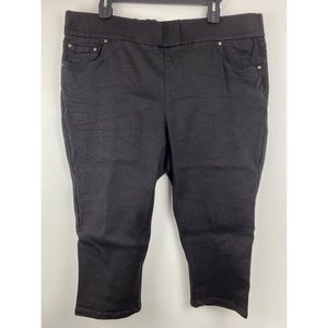 Jessica London size 24W Women’s Black Comfort Waist Capri Pants